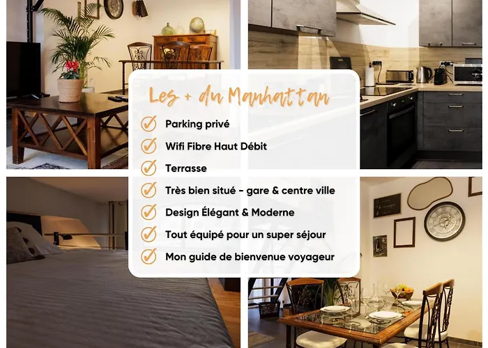 Apartment Manhattan Loft - Centre - 5 Mn A Pied Gare - Parking Prive - Patio *